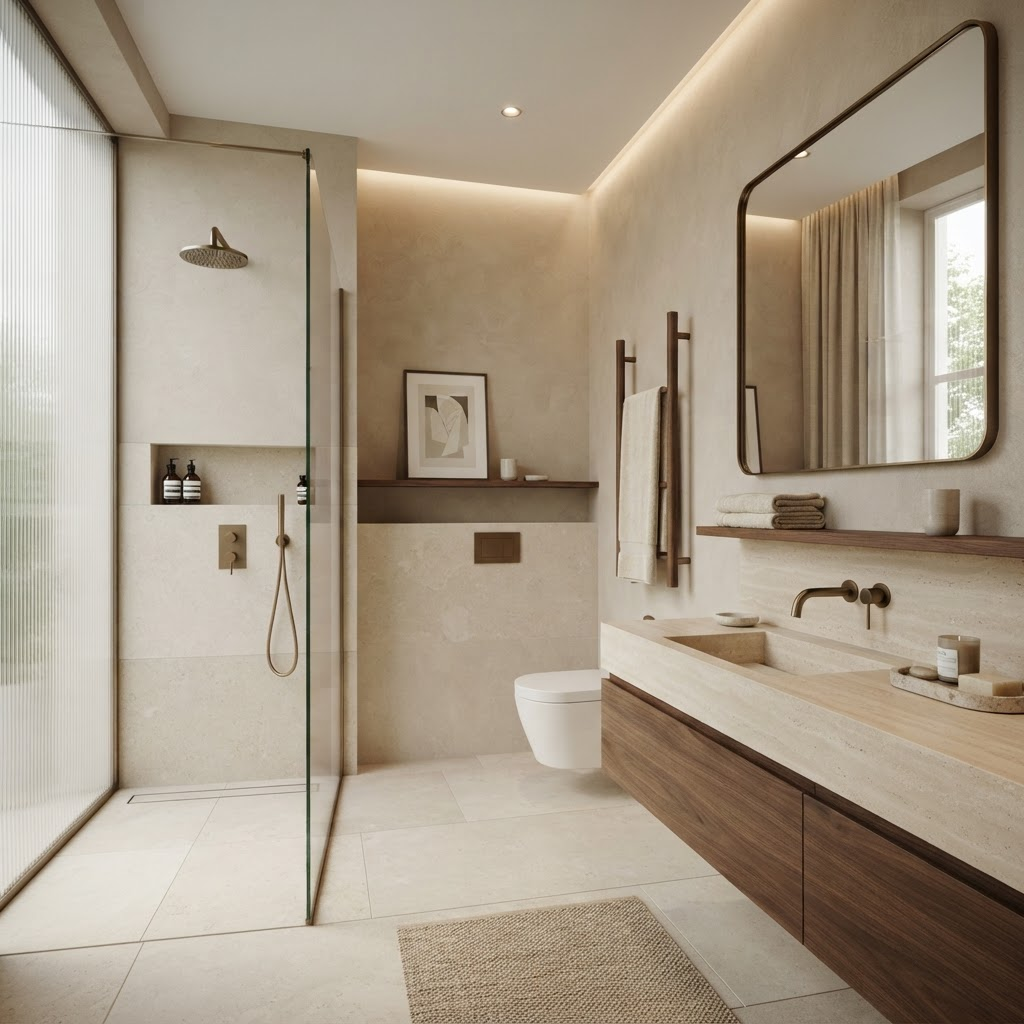 Modern ve ferah banyo